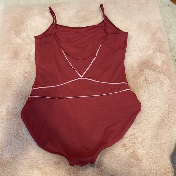 Large Red/Pink Harmonie Bodywear Leotard - Picture 2 of 4